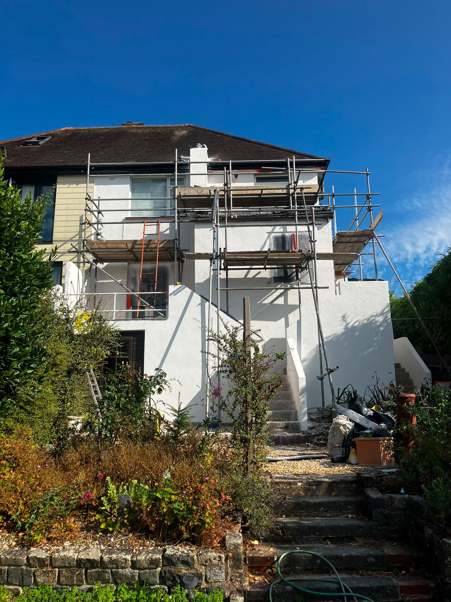 Recently completed plastering project