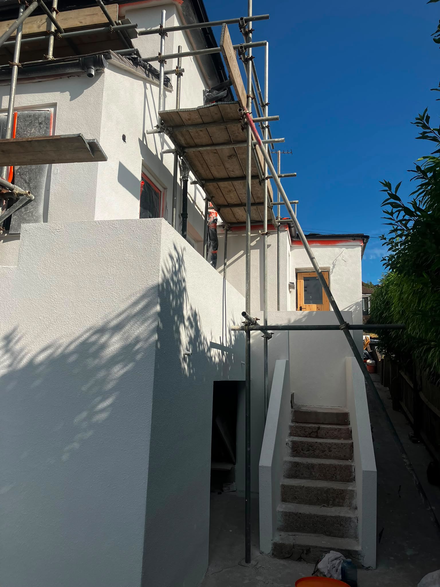 Recently completed plastering project